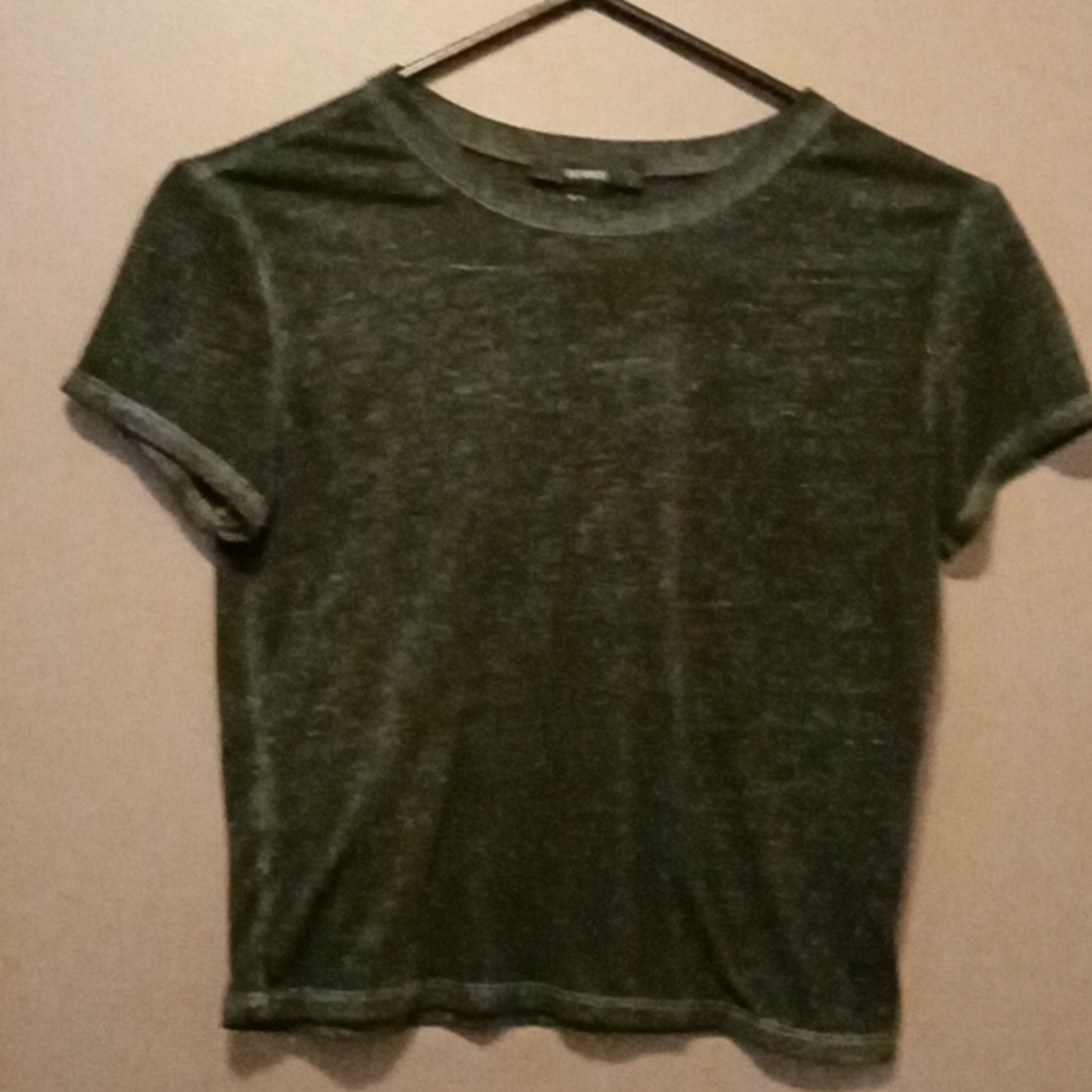 Juniors Forever 21 Semi Sheer Crop Top Size Small